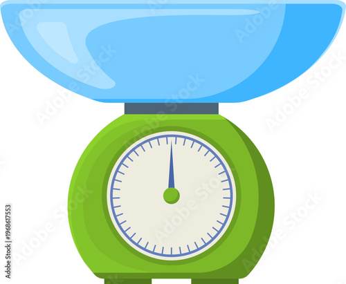 Kitchen scale measuring ingredients for cooking baking
