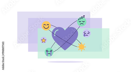 Heart Emotions Network - Love, Sadness, Happiness, Sleep, Sun, Stars