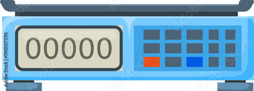 Electronic digital weighing scale indicating zero weight