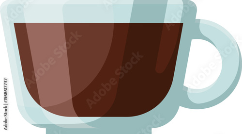 Coffee drink in a cartoon style cup illustration