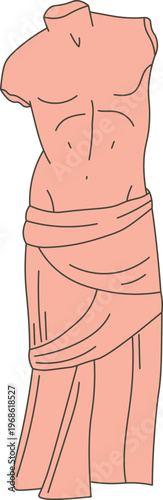 Classical male torso sculpture showing ancient art