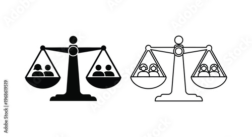 Justice Balance Scales Vector Designs & Symbols Vector