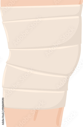 Bandaged leg recovering from injury or pain