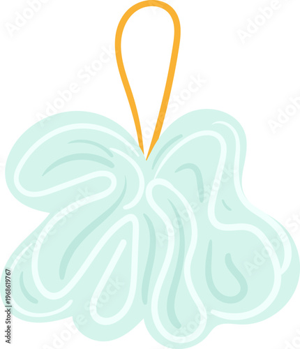 Gentle shower puff promoting skin cleanliness