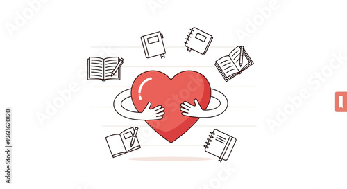 Heart Hugging Books - Love of Learning, Education Concept