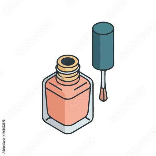 Isometric Nail Polish Bottle Icon