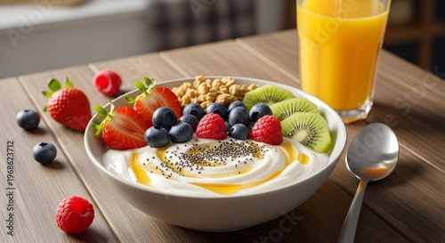 Aerial view of a bustling city with a river curving through its heart