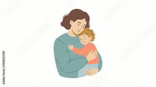 A tender moment between a loving mother and her adorable child, celebrating the special bond that defines mothers day with warmth and affection and pure connection