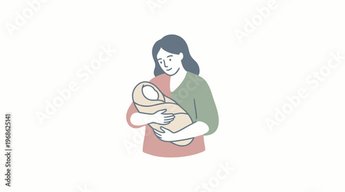 Celebrating the profound love and tender care of a mother cradling her newborn, an ideal image for Mothers Day to honor maternal bonds and the joy of family