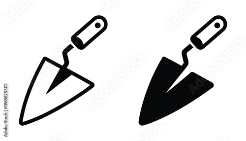 Trowel icon Thin Collection. Editable Stroke. Suitable for Websites