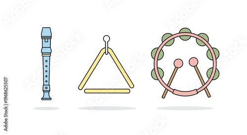 Musical instruments for rhythm and beat.