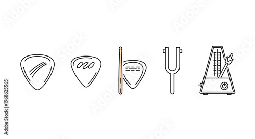 Guitar picks and music accessories.