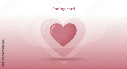 Heart shape with fingerprint inside, love symbol, romantic background