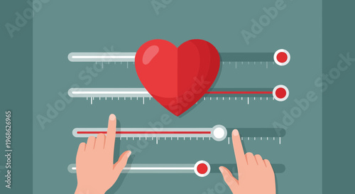 Heart Slider Control - Love Meter, Relationship Adjustment, Mood Setting