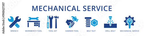 Mechanical Service Complete Workshop Repair Workflow from Wrench and Tool Set to Bolt Drill and Mechanical Servicing