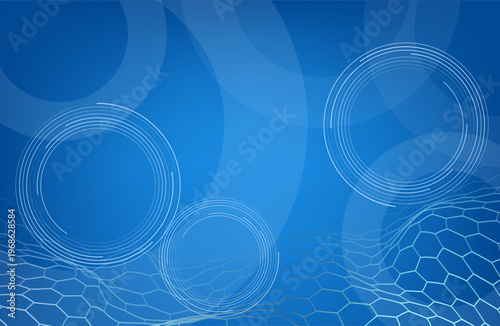 Abstract geometric background, colorful. Blue gradations, circle effect style. Modern background. Vector illustration .Eps 10. Business presentation background