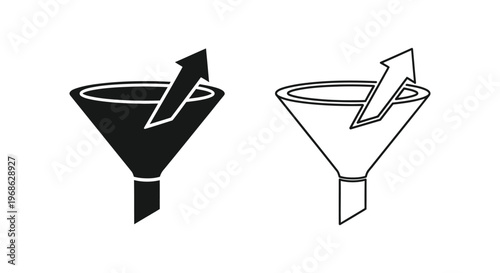 Cocktail Making: Funnel Shaker & Jigger for Bartending Vector