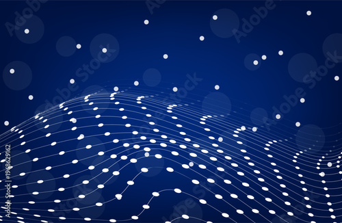 Abstract blue wave lines with glow effect. luxury items.  vector illustrator. Abstract Segwit. sound wave Connecting dots and lines. Business presentation background. 