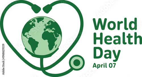 Healthy Beginnings, Hopeful Futures: World Health Day 7 April  theme. World health day campaign banner with mom and babyborn care illustration. Vector illustration