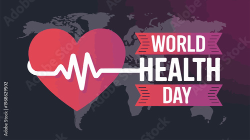 Healthy Beginnings, Hopeful Futures: World Health Day 7 April  theme. World health day campaign banner with mom and babyborn care illustration. Vector illustration