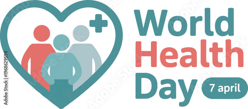 Healthy Beginnings, Hopeful Futures: World Health Day 7 April  theme. World health day campaign banner with mom and babyborn care illustration. Vector illustration