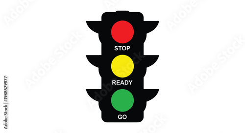 A vibrant traffic light displaying red yellow and green signals a common urban fixture silhouette high quality professional detailed modern elegant