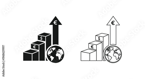 Global Business Growth & Expansion Strategies Vector