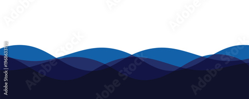 Abstract Blue Wave Banner Background Design