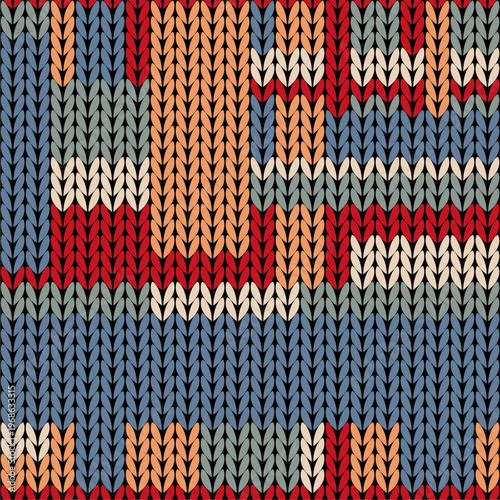 Knitted background pattern wallpaper knitting decorative print handmade textile knitting handiwork	
