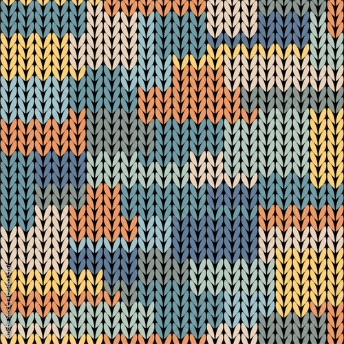 Knitted background pattern wallpaper knitting decorative print handmade textile knitting handiwork	
