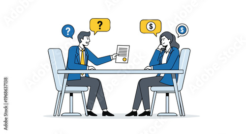 Business Negotiation and Financial Discussion Between Professional Colleagues