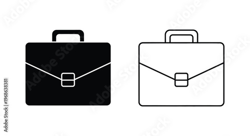Professional Briefcase Designs Icons Vector Illustrations Vector