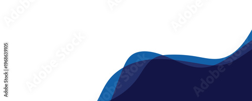 Abstract Blue Wave Banner Background Design