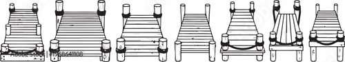 Fotografía Sheet metal bending process shown through progressive die stages Vector