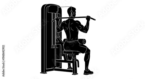 Man working out on a machine.