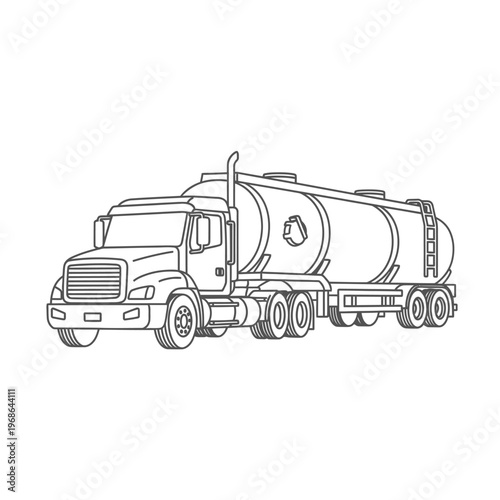 Large tanker truck on the road.