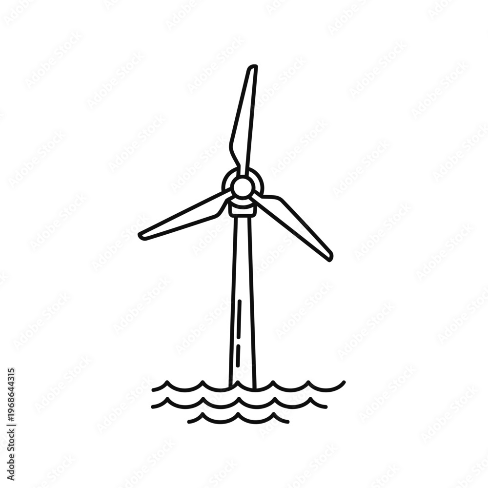 Fototapeta premium Offshore Wind Turbine Renewable Energy.