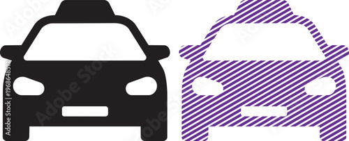 Vector taxi icons with vector icon