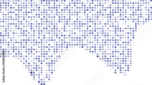 Abstract World Map Square Halftone Blue Geometric Background