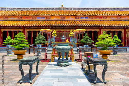 Wallpaper Mural Courtyard with Bronze Urns in Hue Imperial City Torontodigital.ca