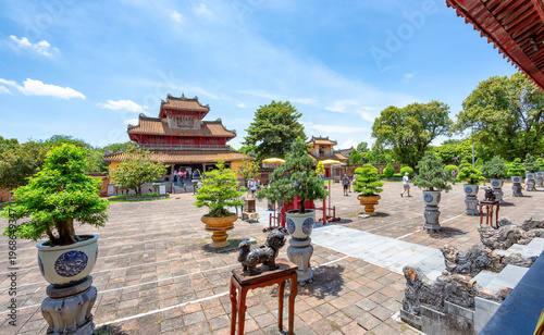 Wallpaper Mural Courtyard with Bronze Urns in Hue Imperial City Torontodigital.ca