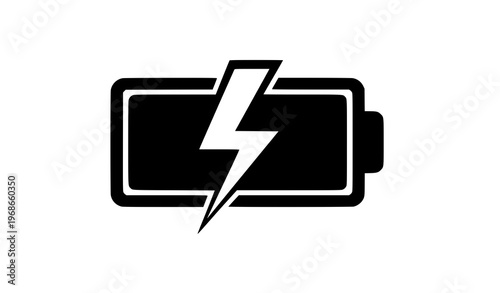 Fast charging battery vector icon symbol for labels