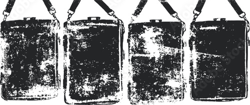 vintage grunge texture overlay set with distressed edges and rough noise patterns