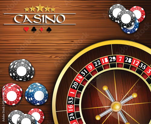 Casino royale a luxurious gambling scene with roulette and chips