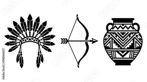 Native American Heritage Symbols and Pottery