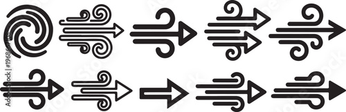 Photos Sequence of arrow and coil symbols representing motion and magnetism Vector