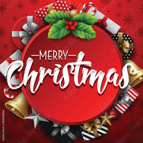 Festive christmas greeting a vibrant and joyful holiday celebration