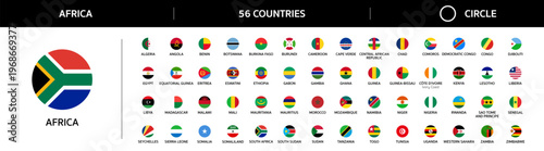 Canvas Print Flags of countries of Africa continent
