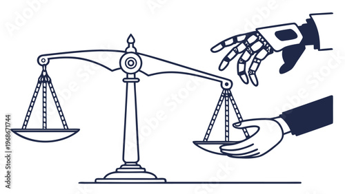 A gold 3d illustration of the scales of justice symbolizes the legal balance and equality of law in a professional business concept