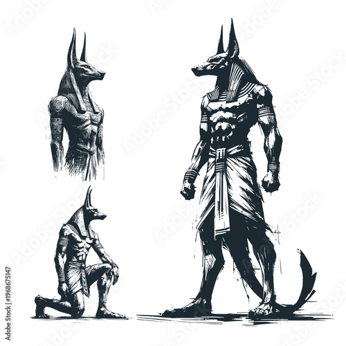 Anubis  warrior illustration